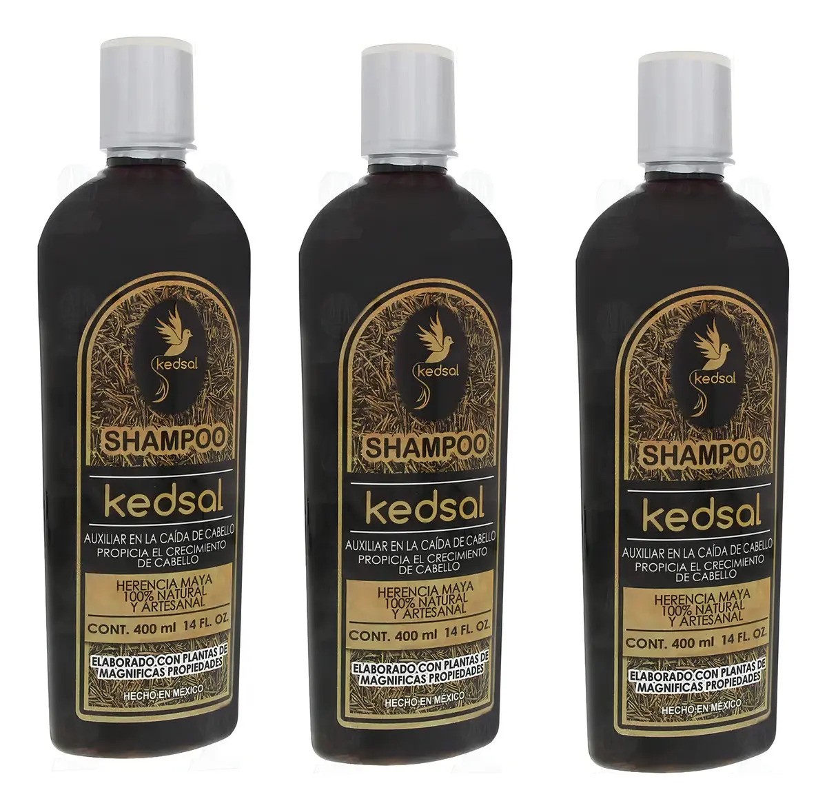 3pzas Shampoo Kedsal Original Anti- Caída Fortalecimiento