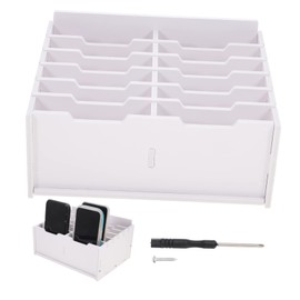 Kichvoe Cell Phone Holder Storage Box Desk Organizer for Classroom Office Meeting Rooms Sturdy Design Smooth Surface Multi Purpose Use