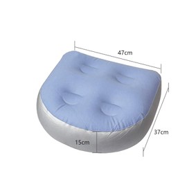 Volumoon Hot Tub Booster Seat, Soft Comfortable Spa Cushion Pad, with 4 Pcs Suction Cups, Inflatable Booster Seat, Inflatable Back Support Bath Spa Pad, for All Spas and Hot Tubs (Blue)