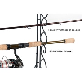 Old Cedar Outfitters Wire Horizonal Ceiling Rack for Fishing Rod Storage, Holds up to 9 Fishing Rods, WHR-009