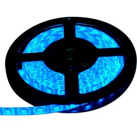 Kaito Denshi 12V Waterproof LED Tape Light 5 Meters 3 Chip (Blue / White Base)