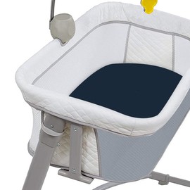 CaSaJa 3 Pack Bassinet Sheet Set, Silky Soft Handfeel with Comfy Napping Surface for Baby Skin, Flexible Fits Various Kinds of Cradle and Bessinet Mattresses Up to 15" x 30", Navy + Black + Grey