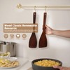 Wooden Spatula for Cooking, Long Handle Corner Spatulas for Frying