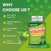 Saw Palmetto Gummies for Men, Saw Palmetto Supplement with Pumpkin