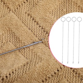 9 Pcs Sewing Loop Hook Needle Hooks with Latch Crochet Sewing Supplies Sewing Crochet Tools for Fabric Belts Tube Strips (Steel Color, One Size)