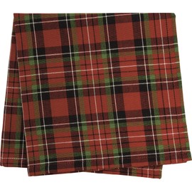 Christmas Red Plaid Fabric Napkins-15x15-set of 4-Kitchen Dinner Napkins Cloth