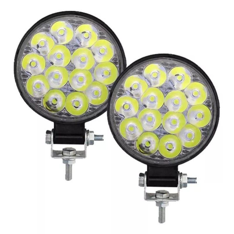 faros de niebla Par Faros 14 Leds Redondo Mini Slim