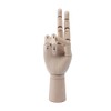Namvo 7 Inch Wooden Hand Model Flexible Moveable Fingers Manikin