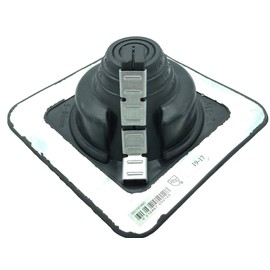 EAGLE 1 EPDM Flexible Roofing Pipe Flashing Boots - On Site Adjustable Roof Pipe Jack Boot with Square Base - (Standard - Zipper, 1)