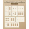 2-Pack Decorative Double Decorator Outlet Cover Plate, Light Almond Durable