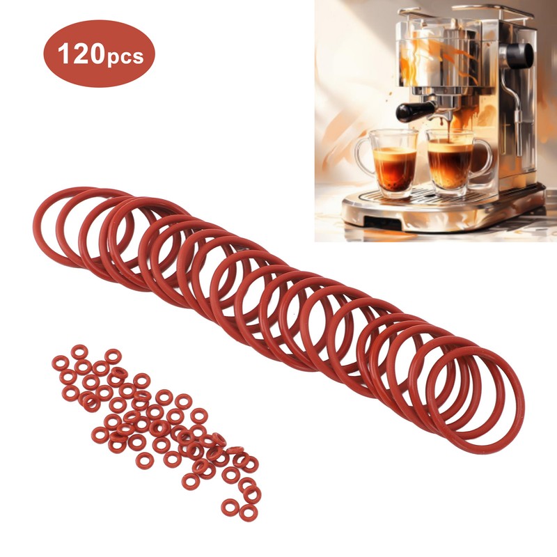 120pcs Coffee Machine O Ring High Temperature Resistance Waterproof Silicone