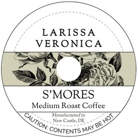 S'mores Medium Roast Coffee (Single Serve K-Cup Pods) (Gourmet, Naturally Flavored, Whole Coffee Beans) (12 pods, ZIN: 574584)