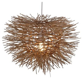 GURU SHOP Nairobi Ceiling Light Handmade in Bali Natural Material Rattan 40 x 50 x 50 cm