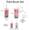 Orchid Print Plastic Toilet Brush and Holder Set