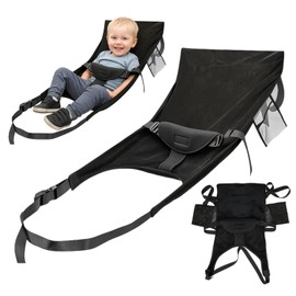 YenMzx Airplane Bed for Toddlers, Toddler Travel Bed with Secure Design, Portable Plane Seat Extender Kids with Side Pocket, Easy to Install Toddler Airplane Beds for Travel Essentials