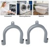 2 x Universal Mounting Elbow for Hanging Bend, Drain Hose,