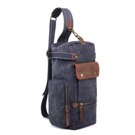 Hill Side Canvas Sling Bag (Navy)