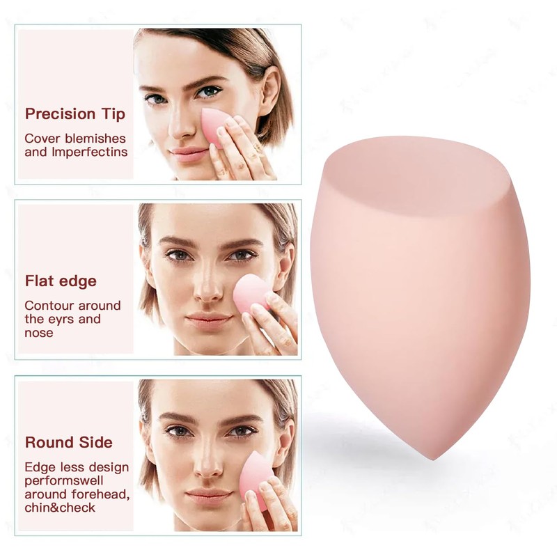 8 Pcs Makeup Sponge Set 3 Shapes Beauty Blender Kit