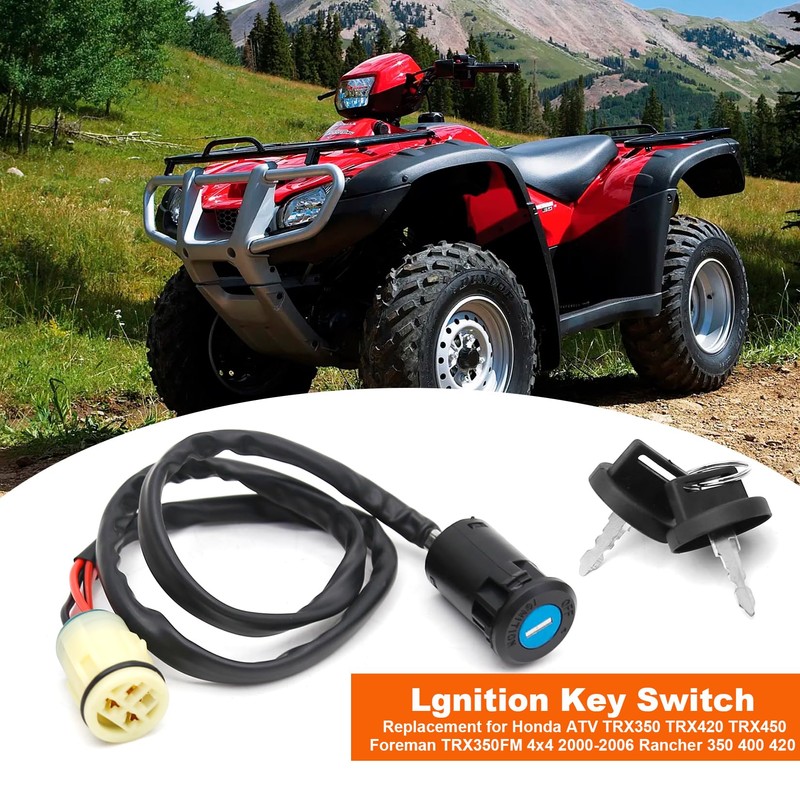 laffoonparts Ignition Switch w/Keys Replacement for Honda ATV TRX350 TRX420