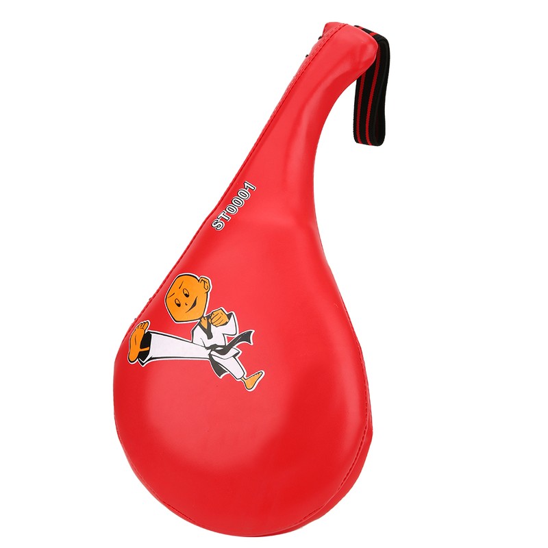 ST0001 PU Leather Red Children Taekwondo Boxing Hand Foot Pad