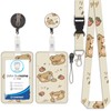 Strawberry Bear Card Holder ID ID Badge Detachable Lanyard with