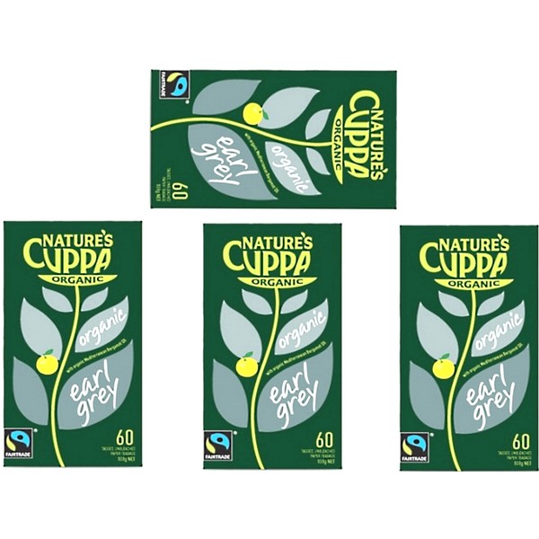 4 x 60 bags NATURES CUPPA Nature's Organic Earl Grey Tea ( 240 tbags )