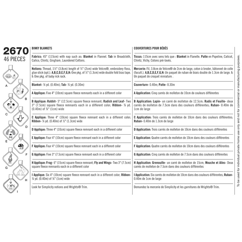 Simplicity Sewing Pattern 2670 Crafts, One Size