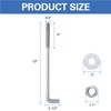 HROMIGRY 3/4” x 10” Concrete Anchor Bolts (10 Pack) L