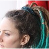 DreadLab - Bendable Spiral Dread Ties (30cm, Black with Blue