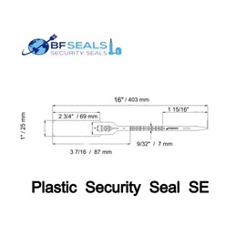 Plastic Seal SE - Pull Tight, Red Color, 500 pcs. 16 in. / 400 mm, Correlative Numbering & Barcode,