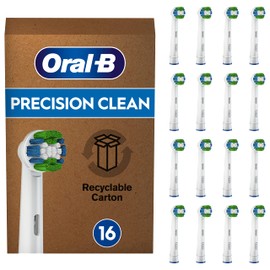 Oral-B Precision Clean 16 Piece Electric Toothbrush Heads with CleanMaximiser Bristles for Optimal Teeth Care, Oral-B Toothbrushes, Mailbox Pack