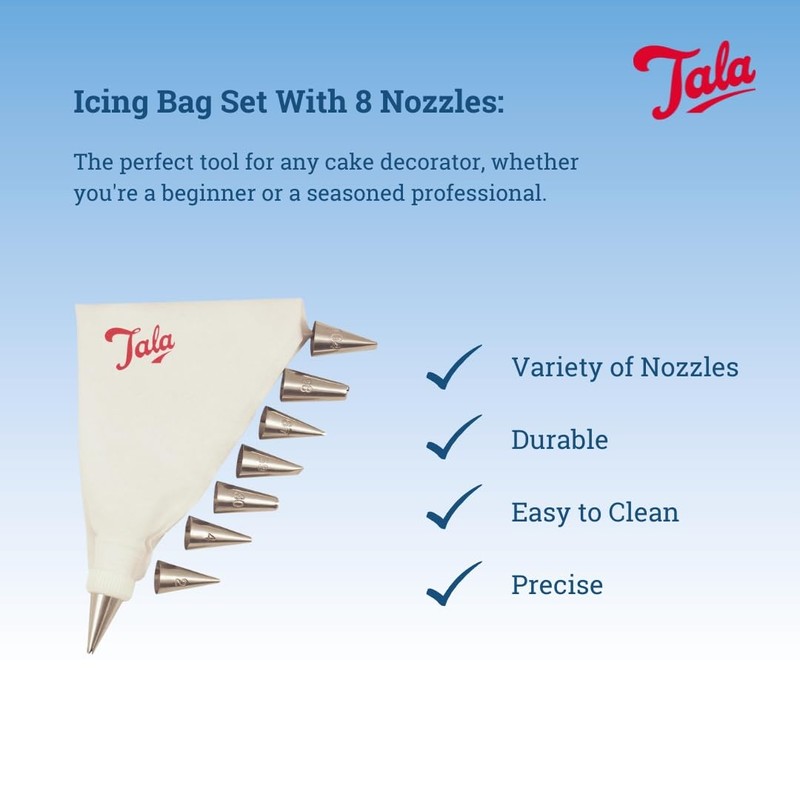 Tala Icing Bag Set with 8 Nozzles