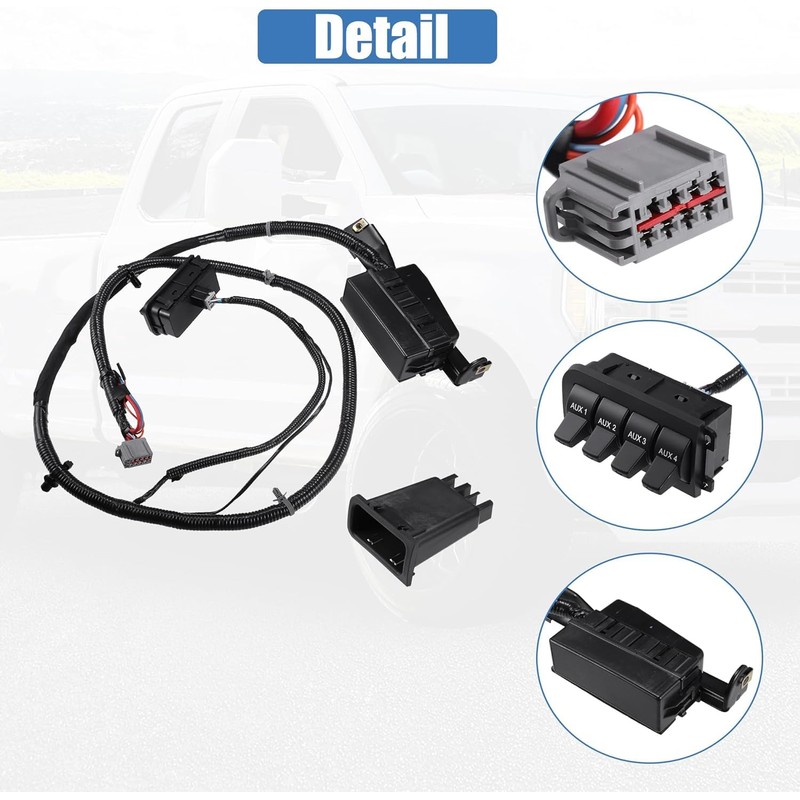 AIWGIW in-Dash Auxiliary Upfitter Switch Panel Kit Compatible with 2005