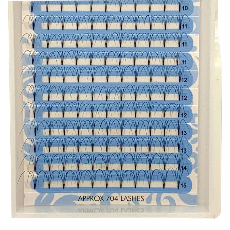 Dermastil 4D Premade Handmade Volume Eyelashes, Ready-to-Use Fan without Knots,