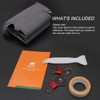 MEWANT DIY Black Brown Artificial Leather Steering Wheel Wrap for