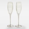 THINGS REMEMBERED Engraved Princess Silver Crystal-Band Champagne Flutes, Set of