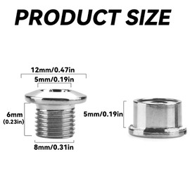 BringLucky 4Pcs Durable Single Chainring Bolts Smooth Surface Single Chainwheel Bolts Nuts Effective Alloy Steel Crankset Screws for Road Bicycle Crankset