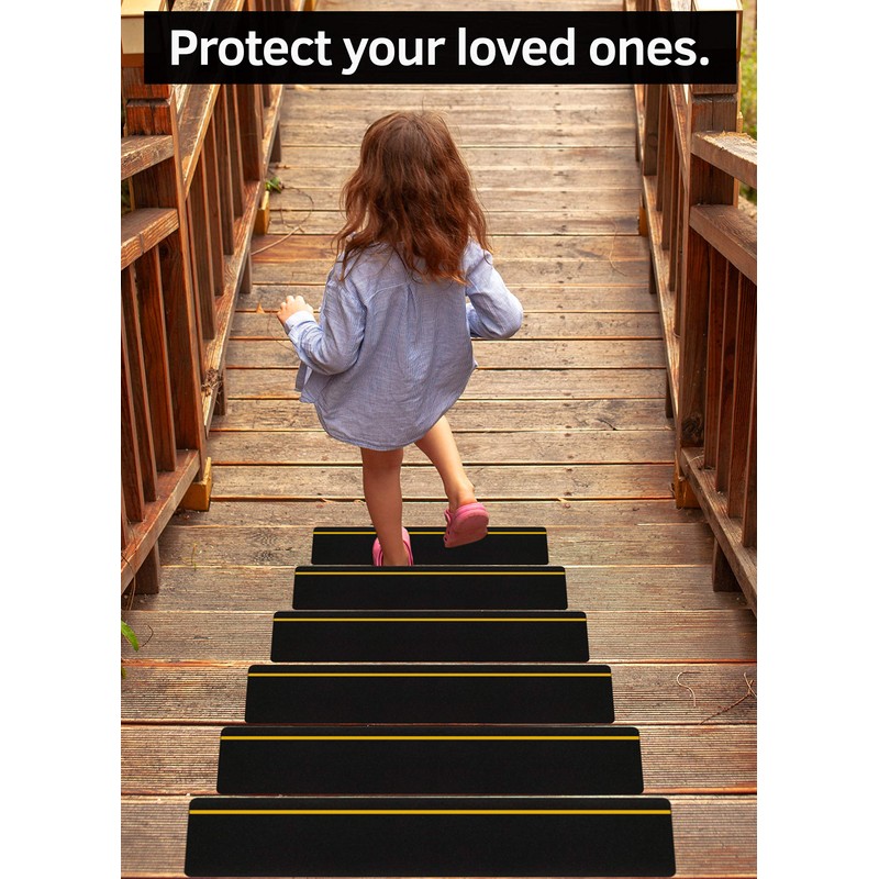 6”x30” Non-Slip Stair Treads Outdoor – (10-Pack) Reflective Anti-Slip Tape
