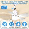PKKP Ceiling Fan with Lighting, 72 W Adjustable 3 Speeds,