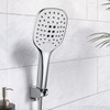 JOHO Square Hand Shower Head Shower Head with Push Button