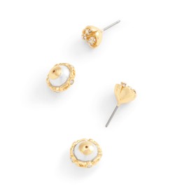 COACH Women's Signature Floral Pearl Orb Earring Jacket