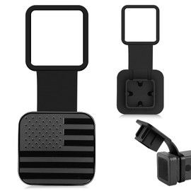2 Inches American Flag Trailer Hitch Cover, Metal Trailer Hitch Cover Fit for 2 Inches Hitch Receivers, Trailer Hitch Cover Tube Plug Insert, Universal Exterior Protective Cover for Most Cars