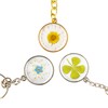 Good Luck Keyring with Real Pressed Four Leaf Clover. New