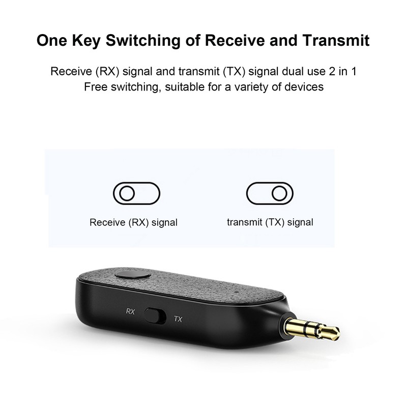 3.5mm Bluetooth Adapter 2 in 1 Support Hands Free Calling