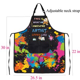 ENSIANTH Artist Painter Gifts Artist Aprons with Pockets Painter Aprons Gift Art Lover Gifts for Art Teacher Student Apron (artist apron)