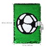 CLISPEED Diary for Boys with Lock and Keys, Football Pattern
