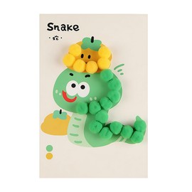 Omeblos Pom Pom Kit,Pompoms For Crafting,Cotton Wool Balls,Craft Pom Poms,Craft Kits For Kids Pompoms for Crafting with Sticky Papers, Arts and Crafts Ages 3-8,Kids Craft Set for Fun & Learning Animal