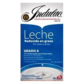 Leche Indulac 2% Milk Pack of 6 32oz containers
