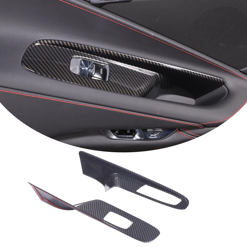 MODY ABS Carbon Fiber Window Lifting Switch Button Frame Trim