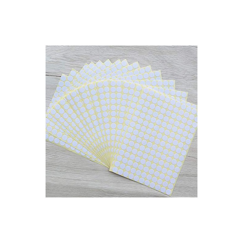 Yesallwas Color Labels, Round White Stickers, Diameter, 0.3 inches (8